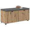 vidaXL Gangbenk med pute med lagring Artisan Eik 100 x 38 x 46 cm