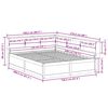 vidaXL Seng med bokhylle uten madrass hvit 150x200 cm heltre furu