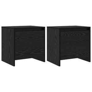 vidaXL Nattbordskap Svart Eik 45 x 34 x 44,5 cm Konstruert tre