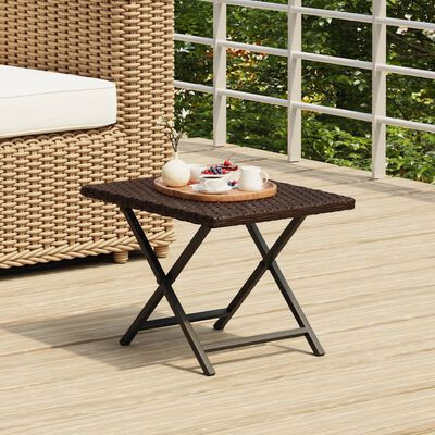 vidaXL Sammenleggbart bord brun 45x35x32 cm polyrotting