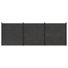 vidaXL Gjerdeplate 3 pcs WPC og Aluminium Svart
