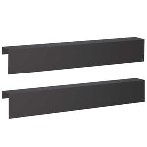 vidaXL Kantprofil til hage 2 stk. 100 x 10 x 15 cm St&aring;l Svart
