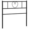 vidaXL Utskiftbar sengegavl i metall svart 90 cm