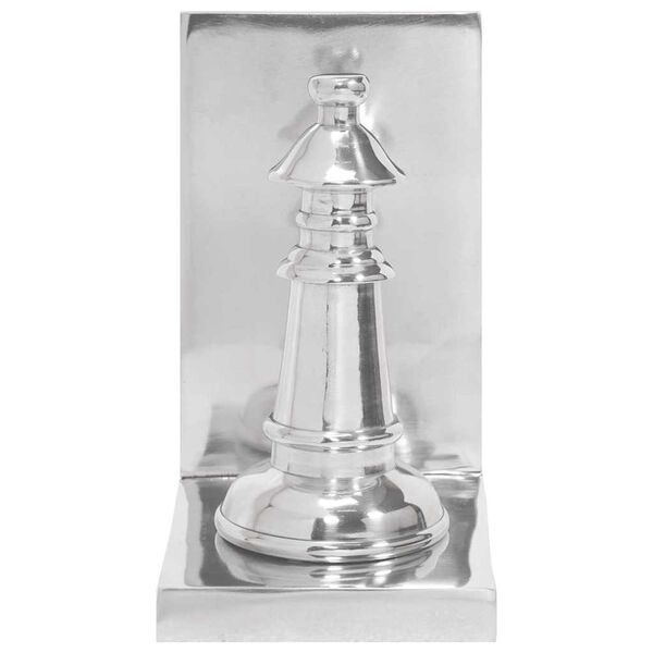 vidaXL Bokst&oslash;tter 2 pcs s&oslash;lv 11 x 12 x 19,5 cm Aluminium