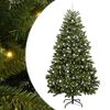 vidaXL Kunstig juletre med 300 LED gr&oslash;nn 300 cm PVC og metall