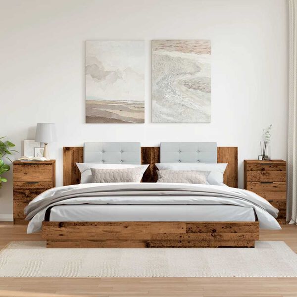 vidaXL Nattbord 2 stk gammelt tre 40x36x65 cm konstruert tre