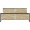 vidaXL Sengeramme i metall uten madrass sonoma eik 200x200 cm