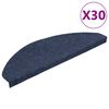 vidaXL Selvklebende trappematter 30 stk bl&aring; 65x22,5x3,5 cm