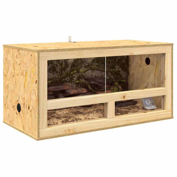 vidaXL Terrarium Brun 80 x 40 x 40 cm OSB