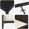 vidaXL Hage Spisegruppe med pute 5 pcs Brun polyrotting