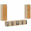 vidaXL TV-benksett Veggmontert 4 pcs Sonoma eik Konstruert tre