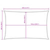 vidaXL Solseil oxfordstoff rektangulær 5x8 m antrasitt