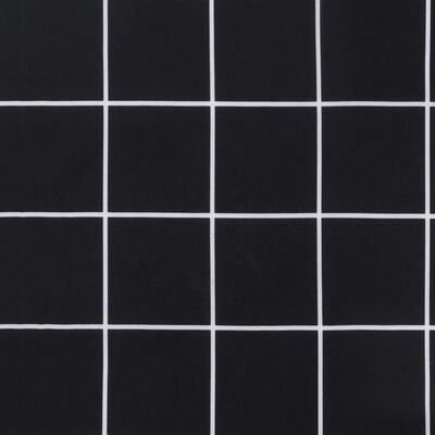 vidaXL Stolputer 6 stk svart rutemønster 40x40x7 cm stoff