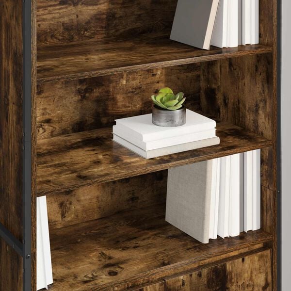 vidaXL H&oslash;ye Skap 2 pcs R&oslash;yk Eik 79 x 36 x 200 cm Konstruert tre