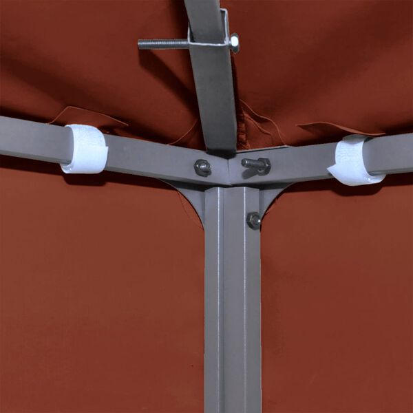 vidaXL Dobbel toppduk til paviljong 310 g/m² 4x3 m terrakotta