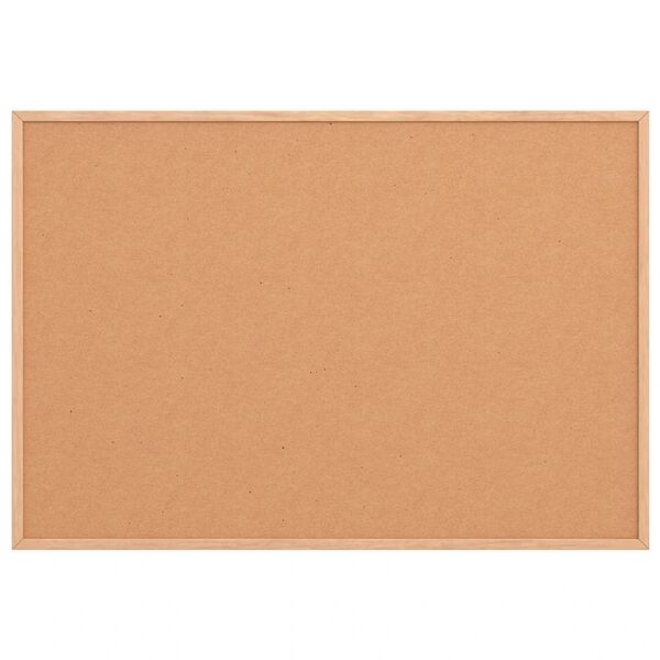 vidaXL Korktavle med ramme i heltre furu 80x55 cm