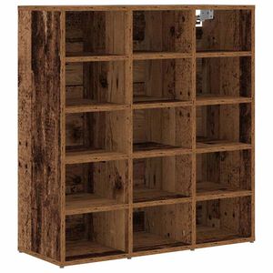 vidaXL Sko Skap 77,5 x 30 x 83,5 cm Konstruert tre Gammelt tre