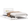 vidaXL Sengeramme uten madrass hvit 90x200 cm heltre furu