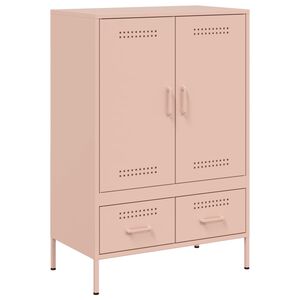 vidaXL Highboard rosa 68x39x101,5 cm stål