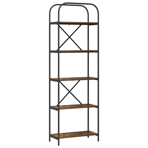 vidaXL Bokhylle R&oslash;kt eik 60 x 30 x 183 cm Konstruert tre