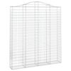 vidaXL Gabionkurver buede 7 stk 200x30x220/240 cm galvanisert jern