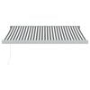 vidaXL Uttrekkbar markise antrasitt og hvit 3,5x2,5 m stoff aluminium