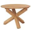 vidaXL Hagespisebord &Oslash;110x75 cm heltre teak