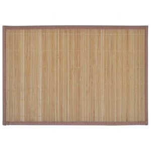 6 Bambus kuvertbrikker 30 x 45 cm, brun
