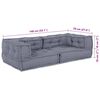 vidaXL Modulsofa 3 pcs Grå 140 x 70 x 36 cm stoff