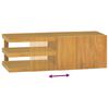 vidaXL Veggmontert baderomsskap 90x40x30 cm heltre teak