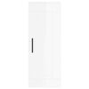 vidaXL Highboard h&oslash;yglans hvit 34,5x34x180 cm konstruert tre