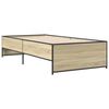 vidaXL Sengeramme sonoma eik 100x200 cm konstruert tre og metall