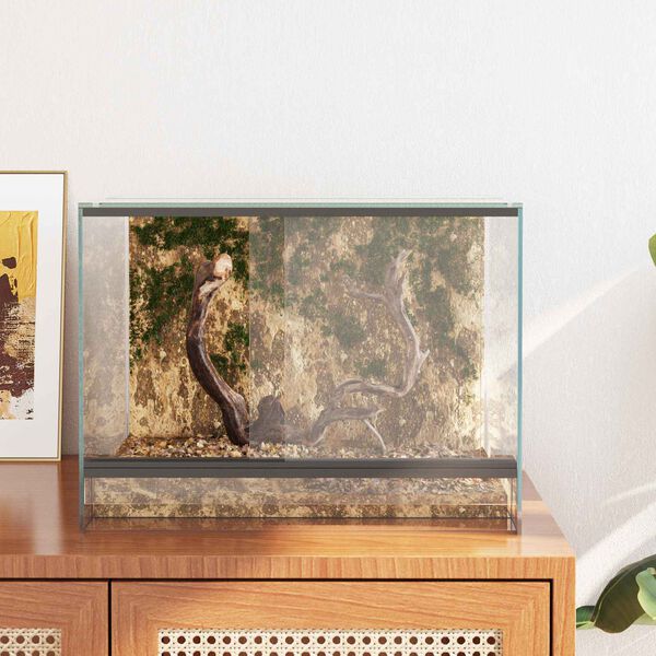 vidaXL Terrarium med lagring Gjennomsiktig 40 x 30 x 30 cm Glass