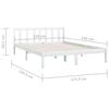 vidaXL Sengeramme hvit heltre furu 120x190 cm Small Double
