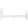 vidaXL Sengeramme i metall med hode- og fotgavl hvit 107x203 cm