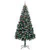 vidaXL Kunstig juletre med 300 LED gr&oslash;nn 240 cm PVC og St&aring;l og Plast
