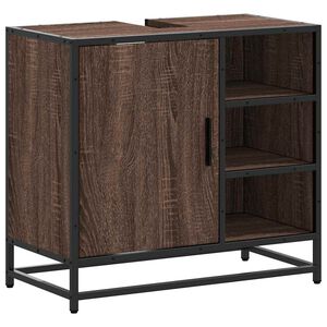 vidaXL Servantskap brun eik 65x33x60 cm konstruert tre