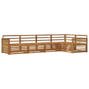 vidaXL Utend&oslash;rs sofa-sett 5 stk. Naturlig Solid akasietre