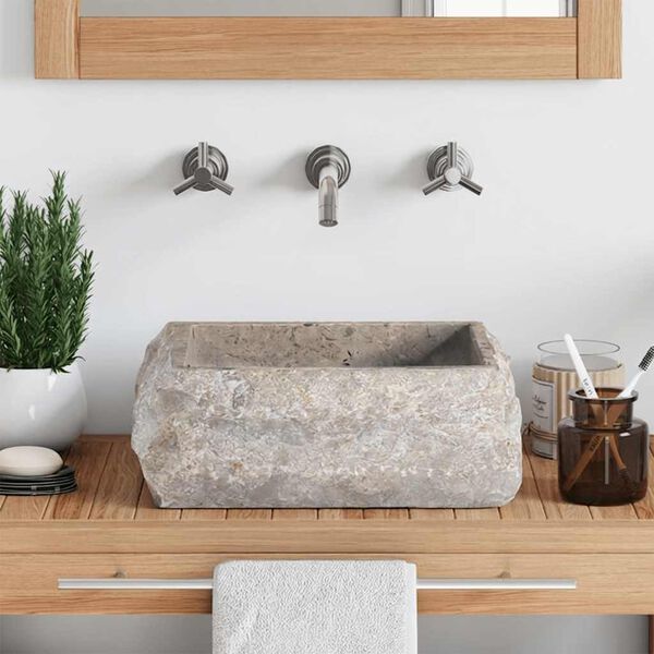 vidaXL Vask 30x30x13 cm marmor gr&aring;