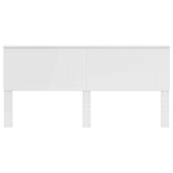 vidaXL Hodegavl med hodegjerde Glanset Hvit 200 cm Konstruert tre