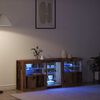 vidaXL LED sideboard Gammelt tre 162 x 37 x 67 cm Konstruert tre