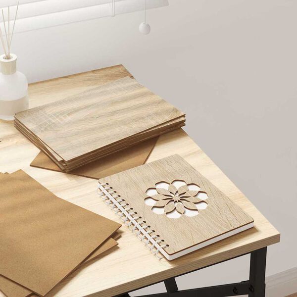 vidaXL Dekorpaneler 50 pcs Sonoma eik 21 x 30 x 0,27 cm Konstruert tre