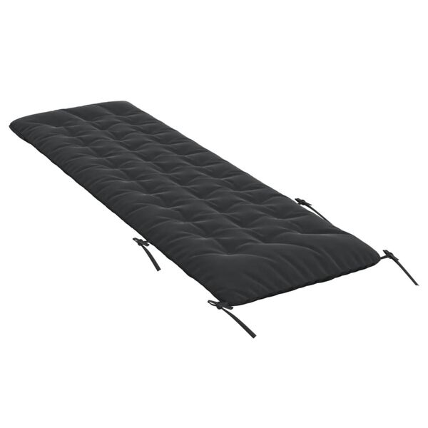 vidaXL Solsengpute svart 160x50x10 cm imitert semsket skinn