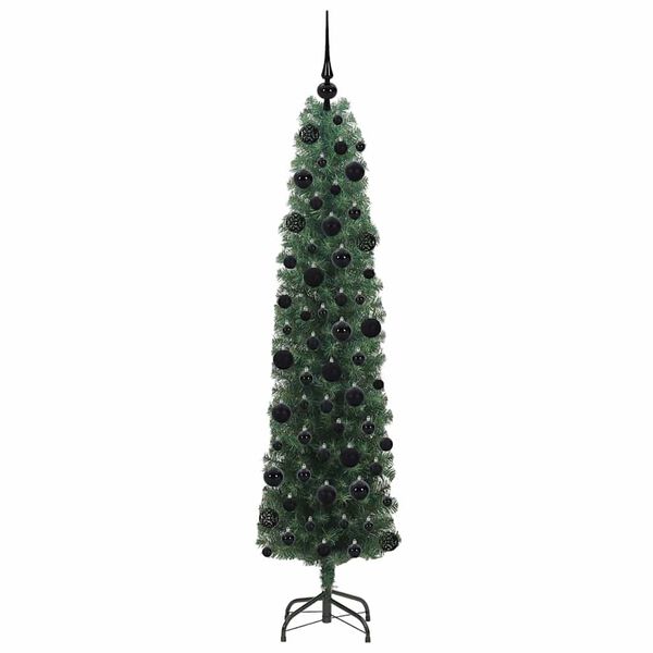 vidaXL Kunstig juletre med 300 LED gr&oslash;nn 180 cm PVC og st&aring;l og plast
