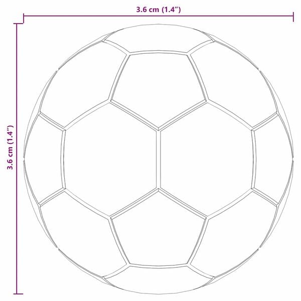 vidaXL Bordfotballer 12 pcs Hvit 3,6 x 3,6 cm Polypropen