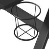 vidaXL Gamingbord med ZZ-formede ben svart 110x60x75 cm
