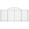 vidaXL Gabionkurver buede 50 stk 200x30x80/100 cm galvanisert jern