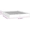 vidaXL Sengeramme hvit 135x190 cm Double heltre