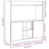 vidaXL Highboard sonoma eik 92x33x100 cm konstruert tre