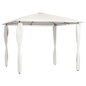 vidaXL Paviljong med stolpetrekk 3x3x2,6 m krem 160 g/m&sup2;